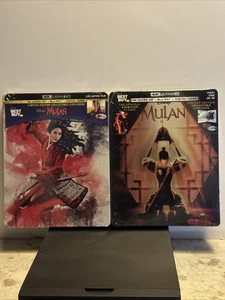 MULAN (Disney) animated + live action Best Buy EXCLUSIVE STEELBOOKS 4K SEALED - Picture 1 of 7