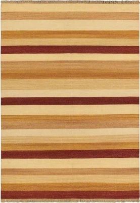 Traditional Vintage Hand Woven Oriental Carpet 5'7" x 7'10" Wool Kilim Area Rug - Image 1 of 4