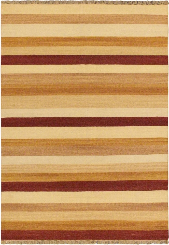 Traditional Vintage Hand Woven Oriental Carpet 5'7" x 7'10" Wool Kilim Area Rug - Image 1 of 4