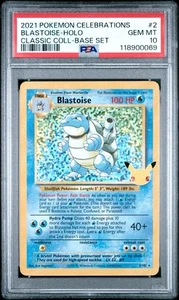 PSA 10 Blastoise #2/102 Classic Collection Celebrations Pokémon Card 2021 - Picture 1 of 2