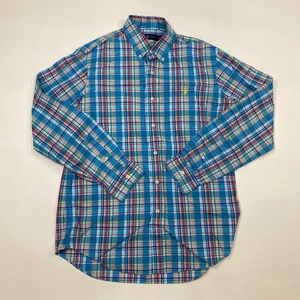 Ralph Lauren Herren blau kariertes Langarm Button Down Hemd Größe M - Bild 1 von 8