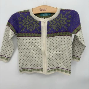 Grupo Esmeralda Alpakawolle Strickpullover Jugend Größe 6 Reißverschluss Rundhalsausschnitt Farbblock - Bild 1 von 7