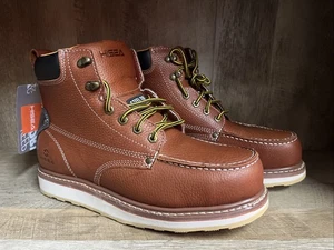 HISEA NINGO Work Boot for Men Steel/Soft Toe Water Resistant Leather  Size 10.5 - Picture 1 of 8