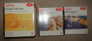 Adobe Design Collection Photoshop 6.0/7.0/InDesign 1.5/2.0/Illustrator 9/10 Acro - Picture 1 of 6