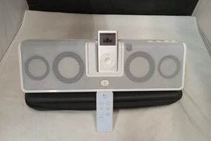 Logitech MM50 iPod Speaker Dock White Zipper Case Power Adapter White + A1199 - Picture 1 of 10