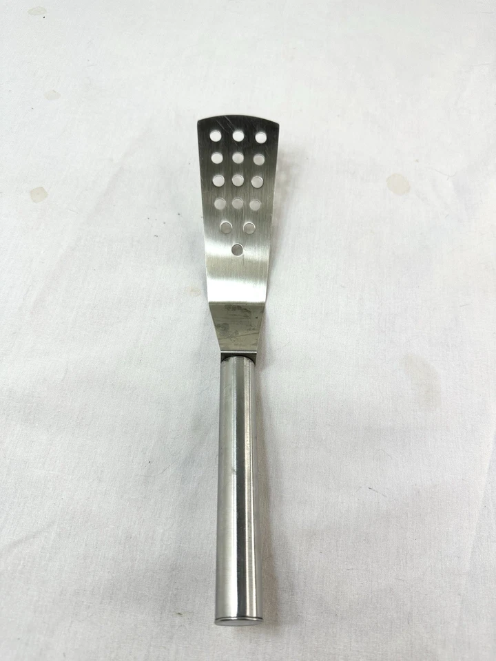 IKEA 11"  Slotted Spatula Flipper Turner Stainless Steel Short Handle Free Ship - Image 1 of 4