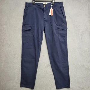 Marine Layer Pants Mens 33x30 Navy Blue Athletic Fit Cargo Straight Leg TAG 30 - Picture 1 of 15