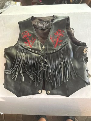 Chaleco de motociclista de cuero para mujer Leather Gallery - talla L Foto 1 de 4