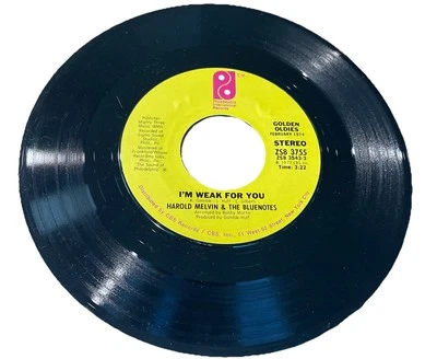 Harold Melvin & The Bluenotes – I'm Weak For You / Love I Lost, 45RPM 3755 7” - Image 1 of 2