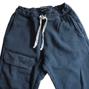 Reese Cooper If a Tree Falls Black Cargo Joggers w/Drawstring Waist Sz Small EUC - Picture 1 of 12