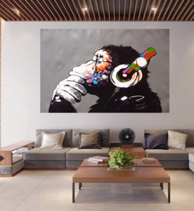 poster print Australia street art Monkey Ape Dj painting - Picture 1 of 4