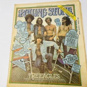 DE COLECCIÓN Cubierta de la revista Rolling Stone de los Eagles y característica de 6 páginas septiembre de 1975 - Imagen 1 de 8