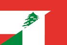 Aufkleber Libanon-Italien  Flagge Fahne 18X12 Cm Autoaufkleber Sticker