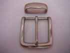 Solid Brass Buckle And Keeper For 35Mm Belt In Silver Colour, Australian Stock.