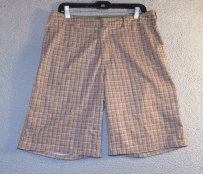 Pantalones cortos North Face 32 para hombre a cuadros frente plano elástico medidas 33x10,5 Foto 1 de 4