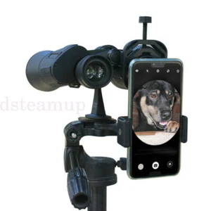 UK Universal Phone Telescope Mount Adapter Monoculars Binoculars Holder Bracket - Picture 1 of 11