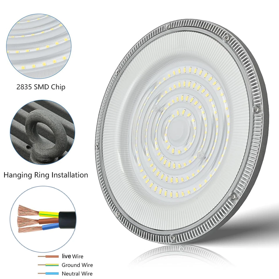 LED High Bay Light 200W UFO Warehouse Industrial Commercial Lighting - Image 1 of 4