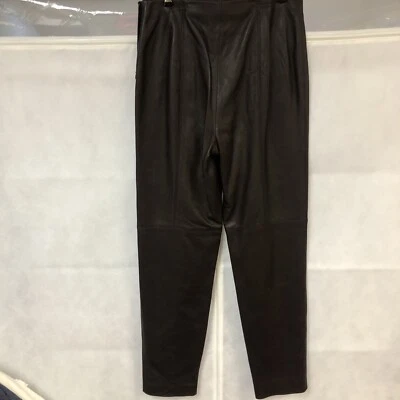 Pantalones ajustados de cuero marrón talla 10 W by Worth para mujer Foto 1 de 4
