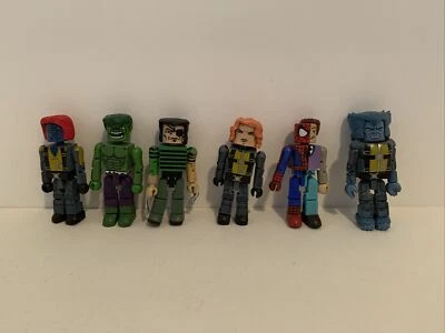 Lote de 6 Figuras Marvel Minimates Bestia Hulk Wolverine Mystique Foto 1 de 4