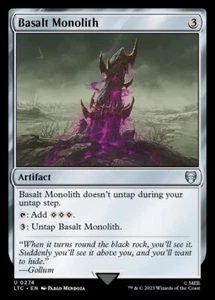 Monolito de basalto 0274 sin lámina poco común LOTR Commander Magic The Gathering casi como nuevo - Imagen 1 de 2