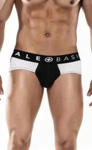 MALEBASICS Spot Brief Cotton Lycra Low-Cut Briefs Black MBS02 4 - Picture 1 of 4