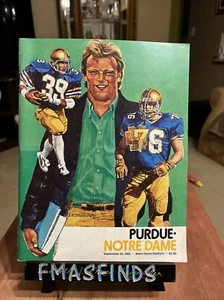 Programa de fútbol americano universitario A1 1982 Purdue vs Notre Dame 25 de septiembre - Imagen 1 de 1