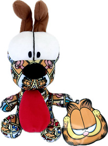 Garfield Sticker Bomb Odie Plush 7" Dog Stuffed Animal Toy Nickelodeon NEW NWT