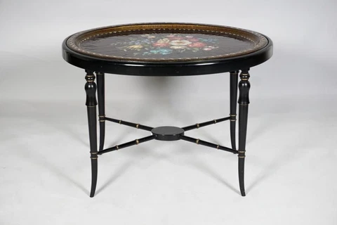 VICTORIAN PAPIER MACHE TRAY TABLE Cover