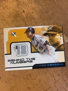 2001 E-X Behind the Numbers Game Jersey #BH36 Jason Kendall