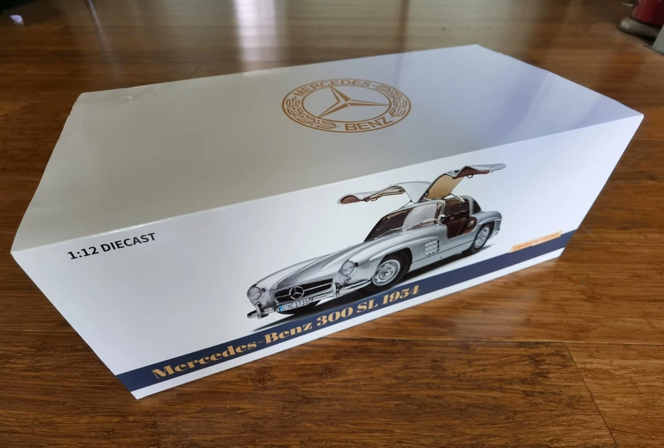 Limited 149 1/12 Schuco Brown Interior Mercedes Benz 300SL GullWing Silver AU### - Image 1 of 4