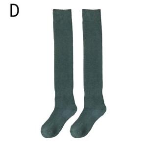 Wool Knit Stockings Long Over Knee Thigh High Boot Winter Warm Women Socks Girl