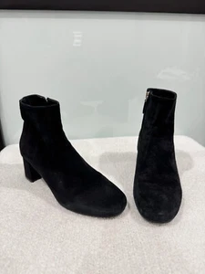 PRADA Suede Boots Sz 36.5 Black - Picture 1 of 7