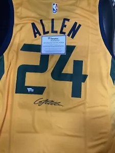 Fanatics COA Grayson Allen Jazz Autograph Away Yellow Jersey signed Auto - Picture 1 of 4