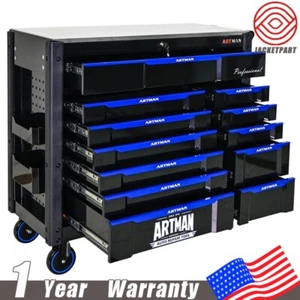 12 Drawers Rolling Tool Box Cart Tool Storage Cabinet Steel Lockable Tool Chest - Picture 1 of 12