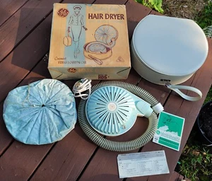Vintage GE Leading Lady HD-5 Portable Electric Hair Dryer w/Case & Original Box - Picture 1 of 2