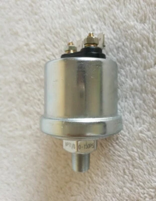 0-150 psi oil pressure sender 10-180 ohm resistance low 11 psi alarm 1/8”-27 NPT - Image 1 of 4