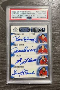 2020-21 SPA Sign of the Time 4 COURNOYER /LEMAIRE/LAFLEUR/ROBINSON PSA 8   /10