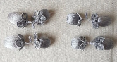 2 pares de borlas de cuentas de nogal color gris .ref35gg Foto 1 de 2