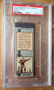 1933 Diamond Match Cover PSA 5 Jerry Pepper Fordham University HIGHEST graded - Picture 1 of 2