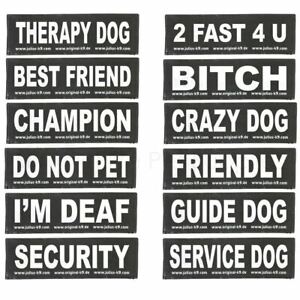 Julius K9 Harness Patch, Collar, Side Bag Patches - Security, Friendly Labels