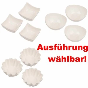 3ER SET TAPAS KERAMIK SCHALEN DIPSCHALEN SERVIERSCHALEN SCHÄLCHEN WEISS - Bild 1 von 10