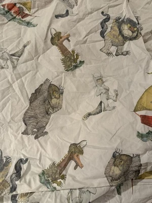 POTTERY BARN KIDS WHERE THE WILD THINGS ARE 100% COTTON TWIN FITTTED SHEET Only - Image 1 of 3