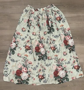 Vintage Ralph Lauren Country Floral Cotton Midi Skirt W/ Pockets - Picture 1 of 5