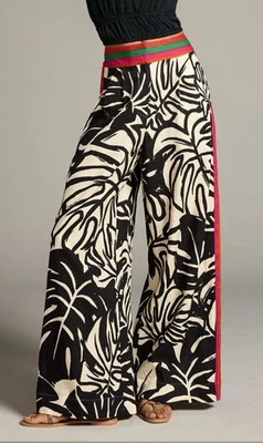 Pantalones Farm Rio X Anthropologie 100 % lino para mujer bolsillos de pierna ancha pequeños XL Foto 1 de 4