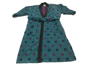 Vintage Sears Rehbock grün gepunktet Gürtel Bademantel Einheitsgröße Damen schwer - Bild 1 von 11