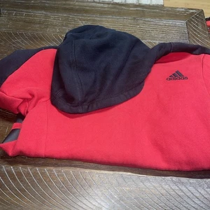Adidas Red & Black Youth Large Hoodie - Picture 1 of 4