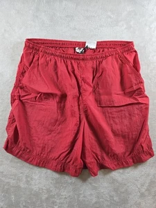 Vintage Nike Shorts Youth Boys XL 16-18 Red Nylon Running Gym 7" Inseam 90s Read - Picture 1 of 10