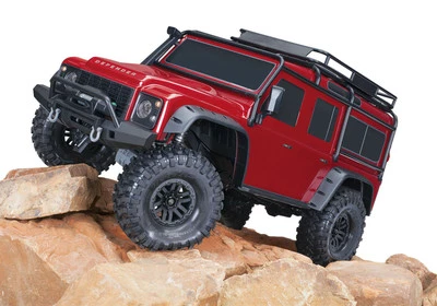 TRAXXAS TRX-4 Landrover Defender 1/10 Rot - 2-Gang Getriebe & T-Lock Clipless - Bild 1 von 4