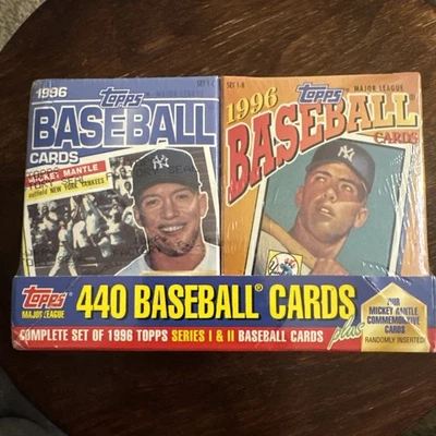 Topps Baseball 1996 - ¡Juego de caja de cereales Mickey Mantle/Hobby (444) tarjetas! Foto 1 de 4