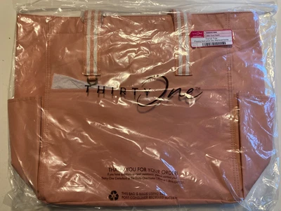 Thirty-One Large Utility Tote Coral Peach - New with Tags - Image 1 of 4